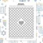 menorah hidden word puzzle for hanukkah.