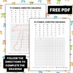 pi symbol directed drawing activity worksheet for pi day.