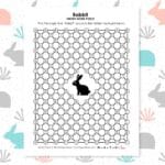 rabbit hidden word puzzle for spring.