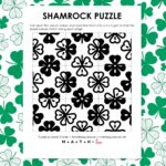 shamrock edge matching puzzle for st patrick's day.