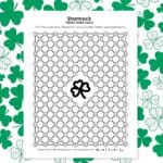 shamrock hidden word puzzle for saint patrick's day.