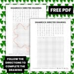 shamrock directed drawing worksheet for st. patrick's day.