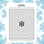 snowflake hidden word puzzle for winter.