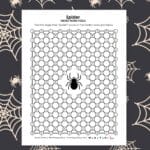 spider hidden word puzzle for halloween.