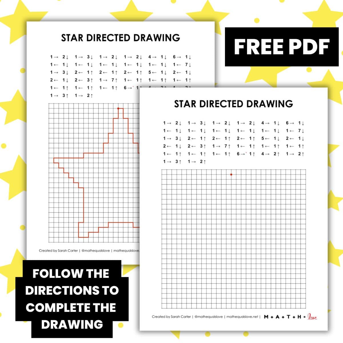 star directed drawing worksheet.