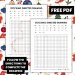 christmas stocking directed drawing worksheet.