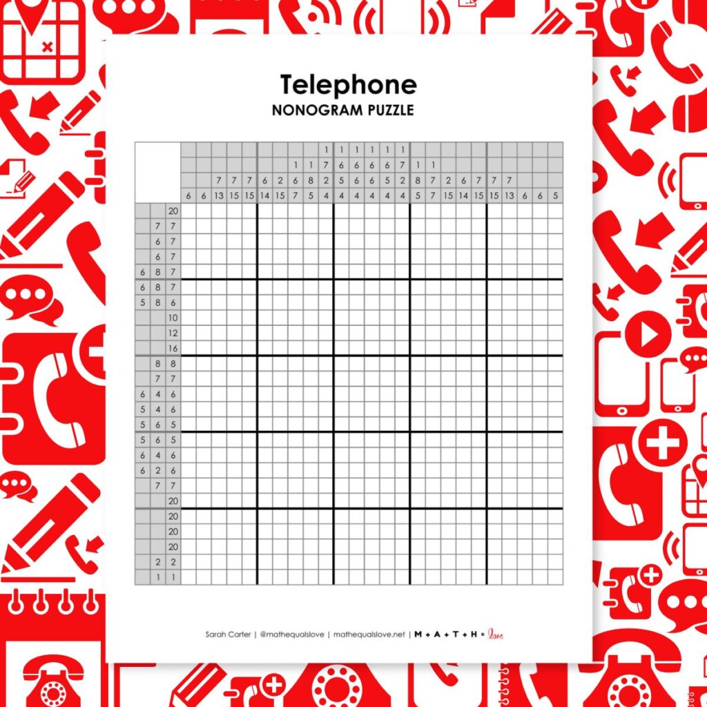 telephone nonogram puzzle.
