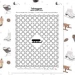 toboggan hidden word puzzle for winter.