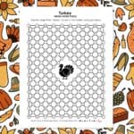 turkey hidden word puzzle for thanksgiving.