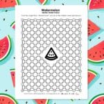 watermelon hidden word puzzle for summer.