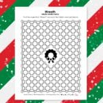 wreath hidden word puzzle for christmas.