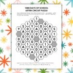 1000 days of school letter circuit puzzle for 5th grade.
