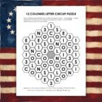 13 colonies letter circuit puzzle.