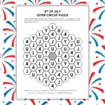 4th of july letter circuit puzzle for independence day.