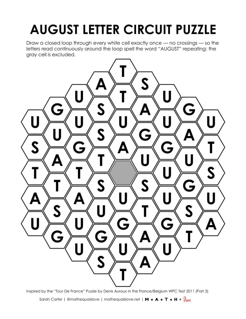 august letter circuit puzzle.