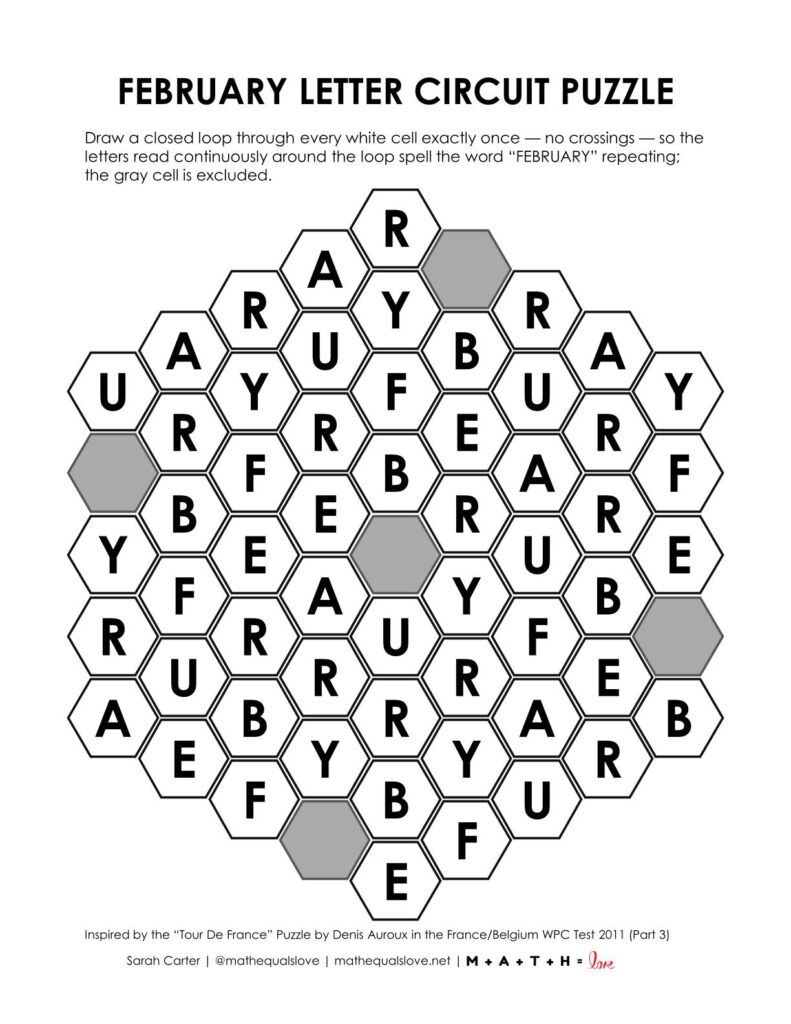 february letter circuit puzzle.