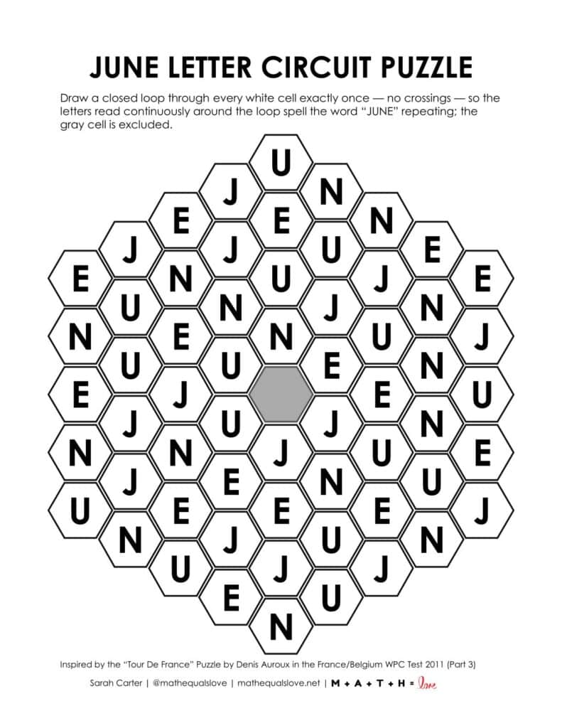 june letter circuit puzzle.