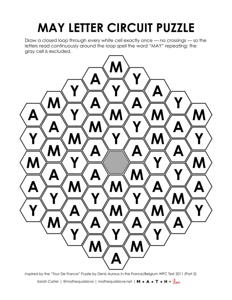 may letter circuit puzzle.