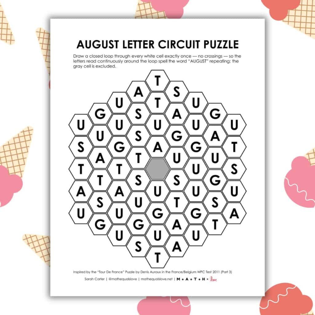 august letter circuit puzzle.