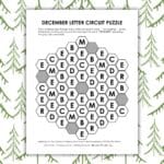 december letter circuit puzzle.