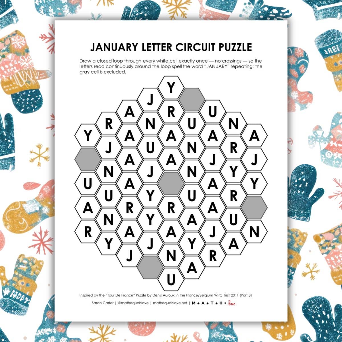 january letter circuit puzzle.