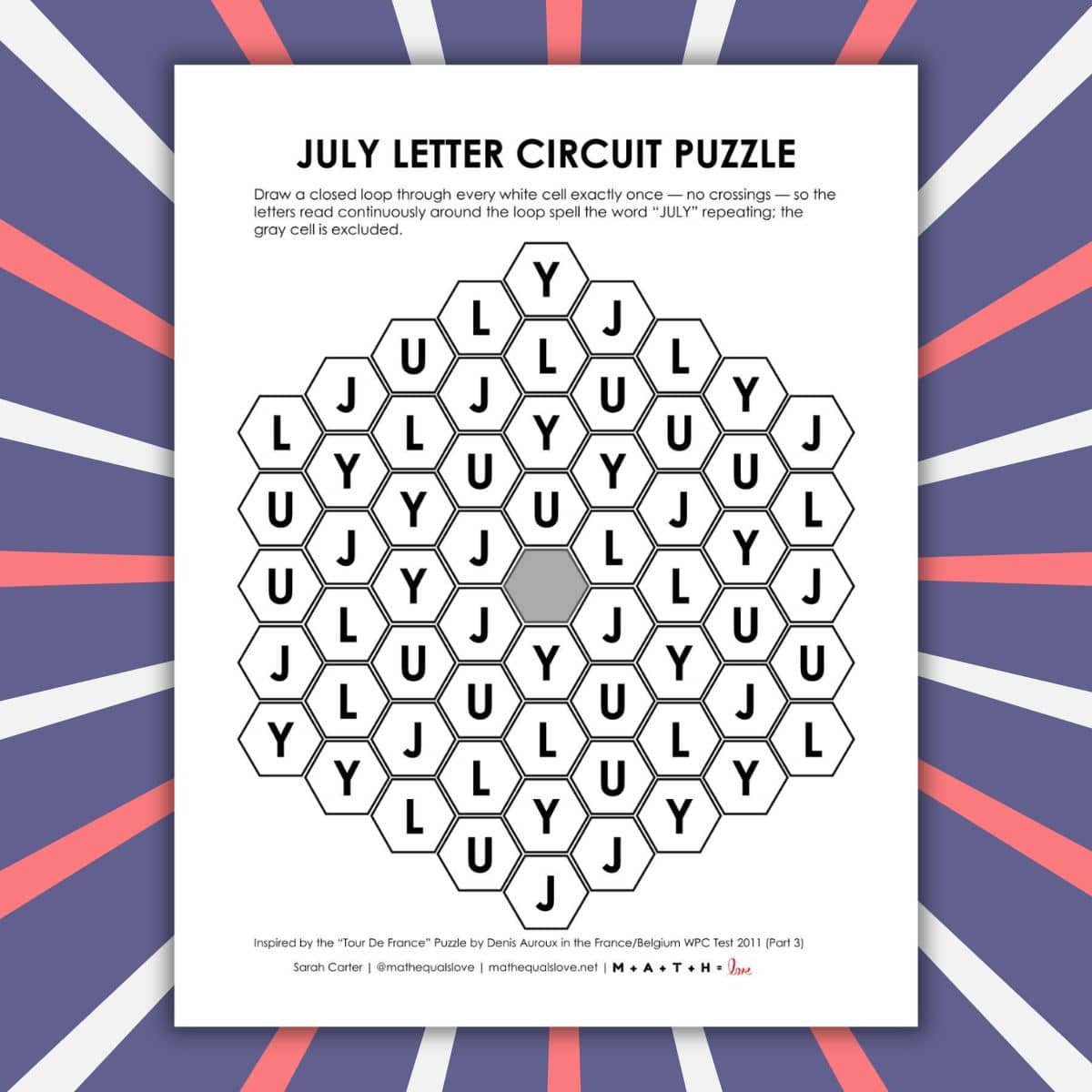 july letter circuit puzzle.