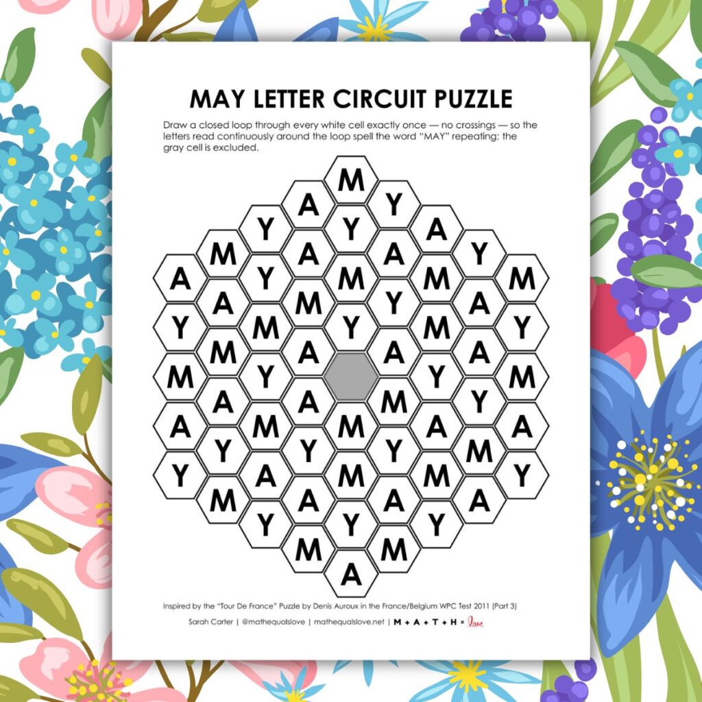 may letter circuit puzzle.