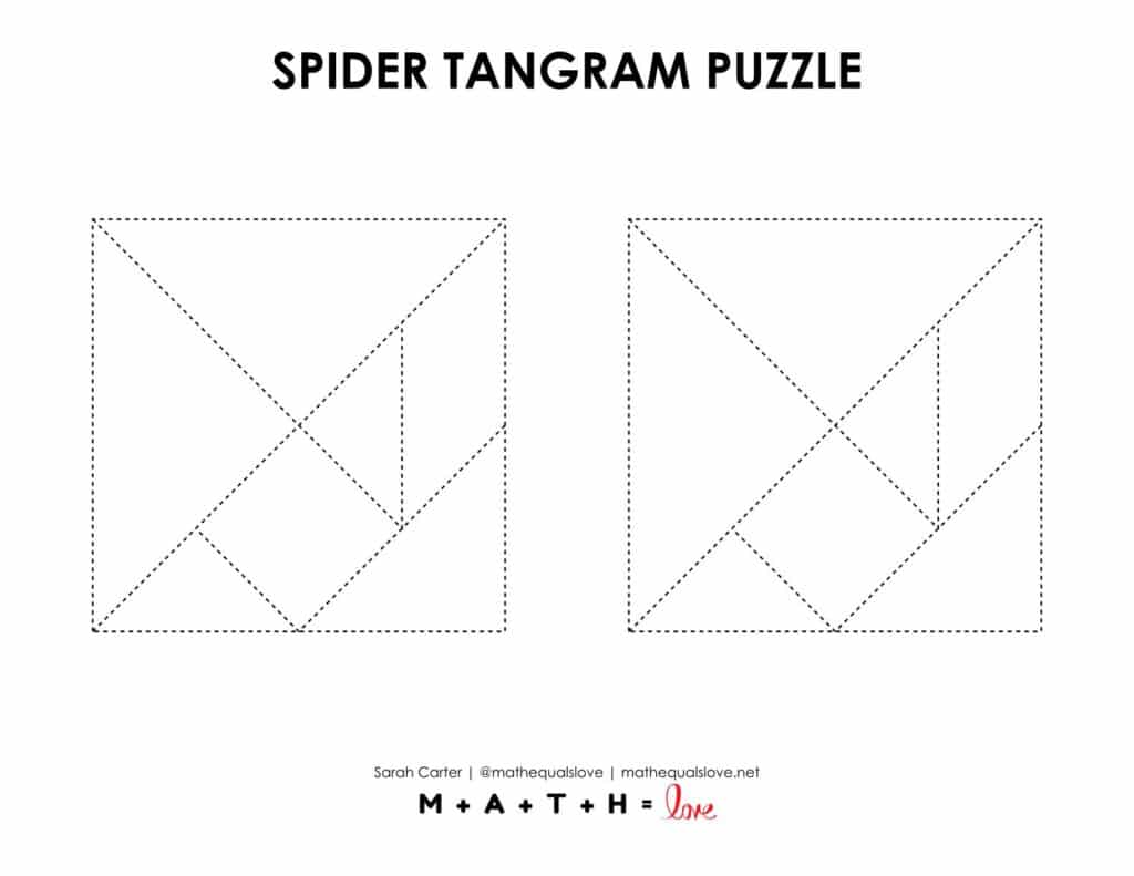 tangram templates for spider tangram puzzle.