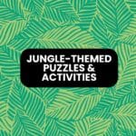 free printable jungle themed puzzles and activities for the classroom.