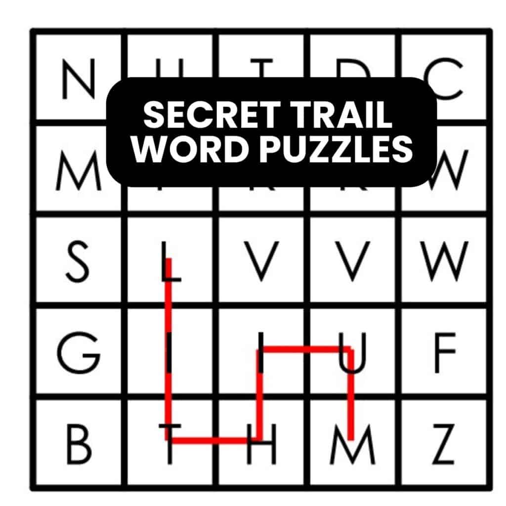 secret trails word puzzles.