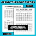11x11 grand tour logic puzzles.