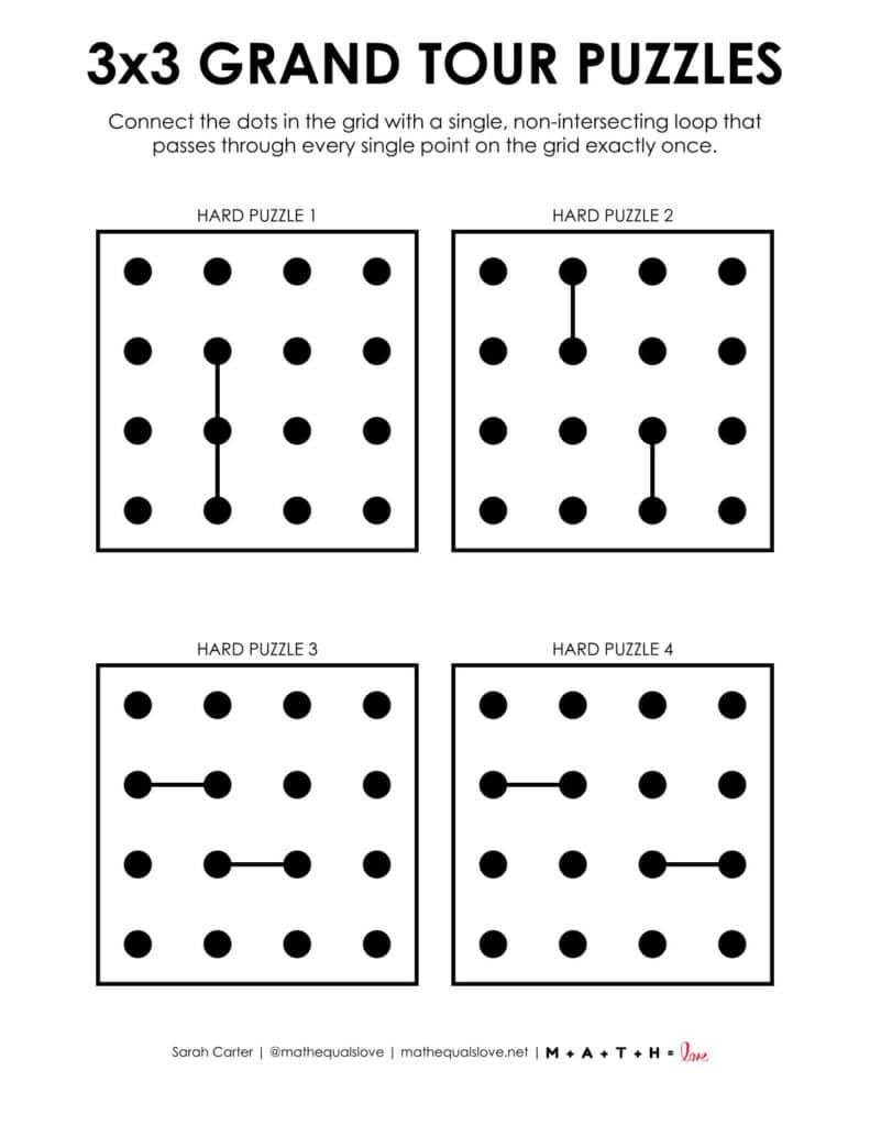 3x3 grand tour puzzles level hard.