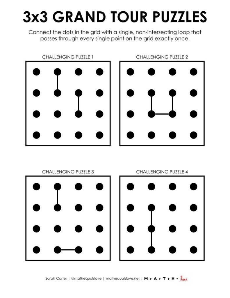 3x3 grand tour puzzles level challenging.