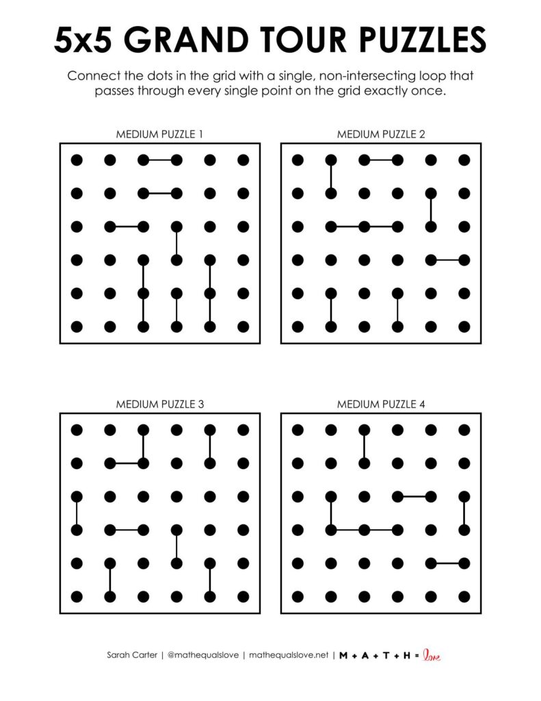 5x5 grand tour puzzles level medium.
