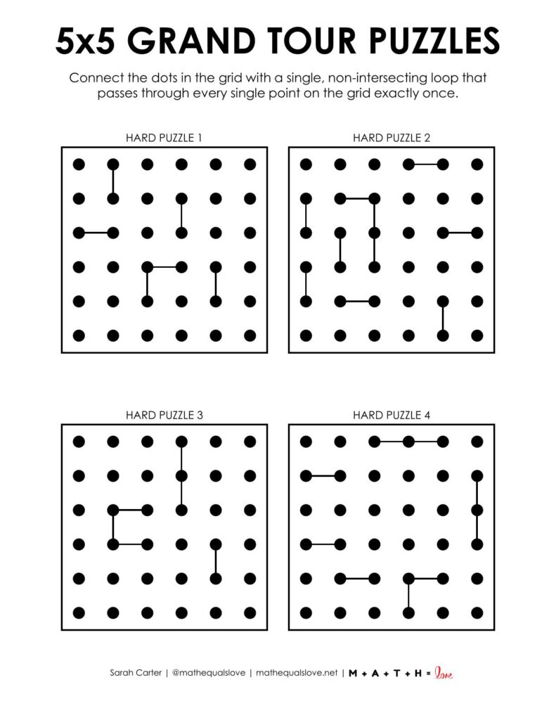 5x5 grand tour puzzles level hard.