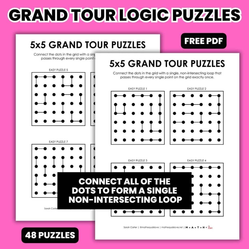 5x5 grand tour logic puzzles.