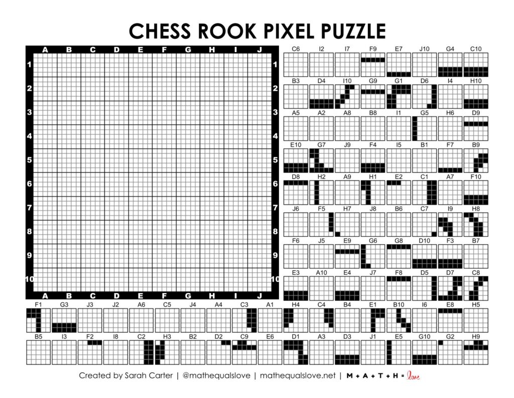 chess rook pixel puzzle.