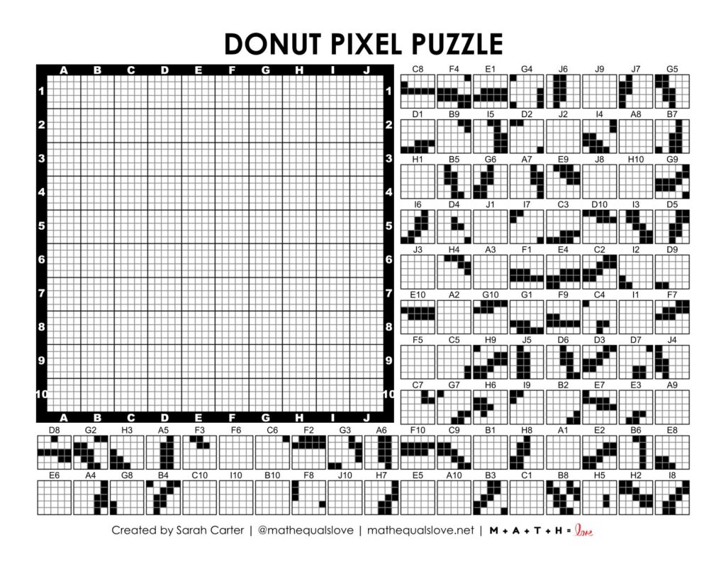 screenshot of donut pixel puzzle.