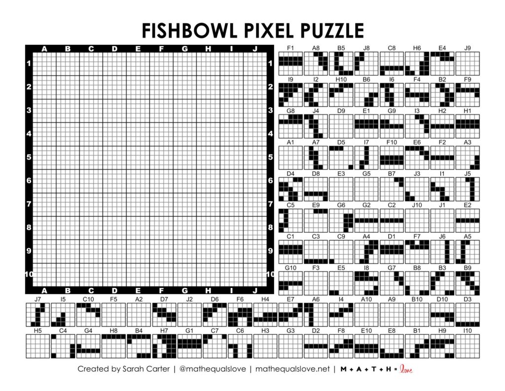 fishbowl pixel puzzle.