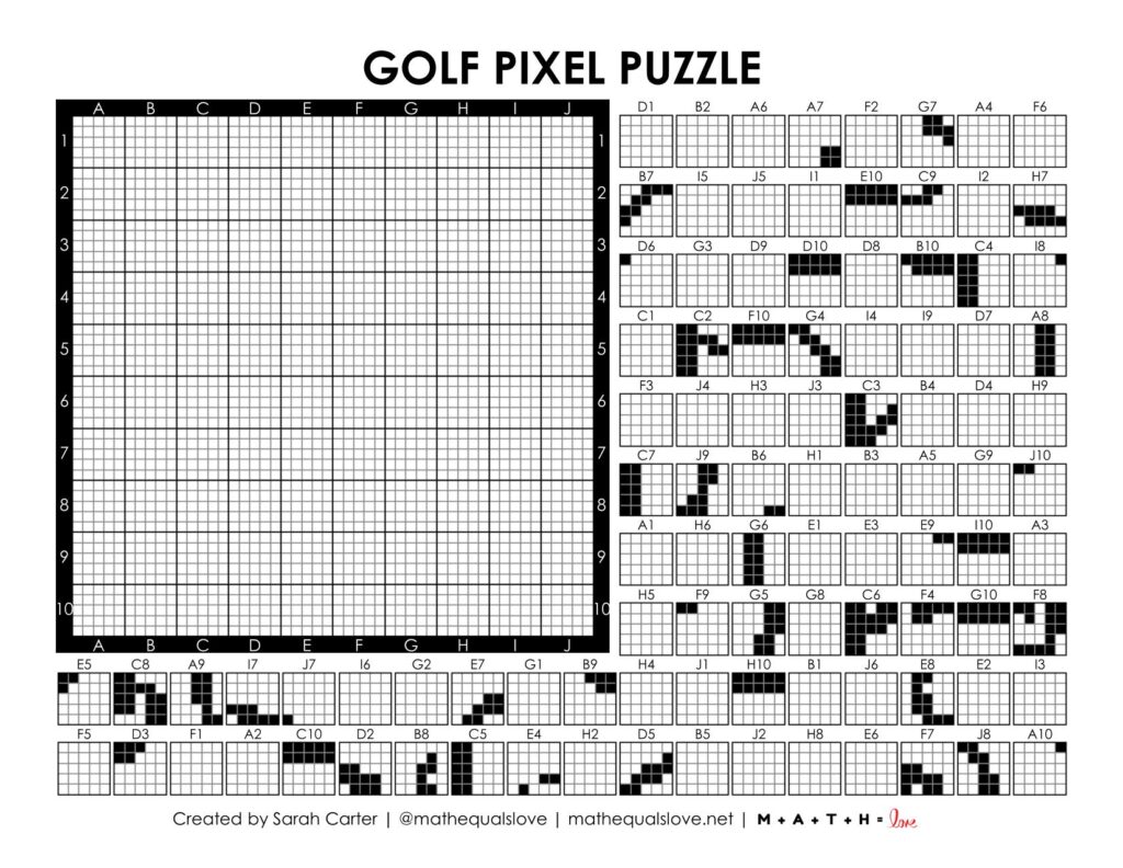 golf pixel puzzle.
