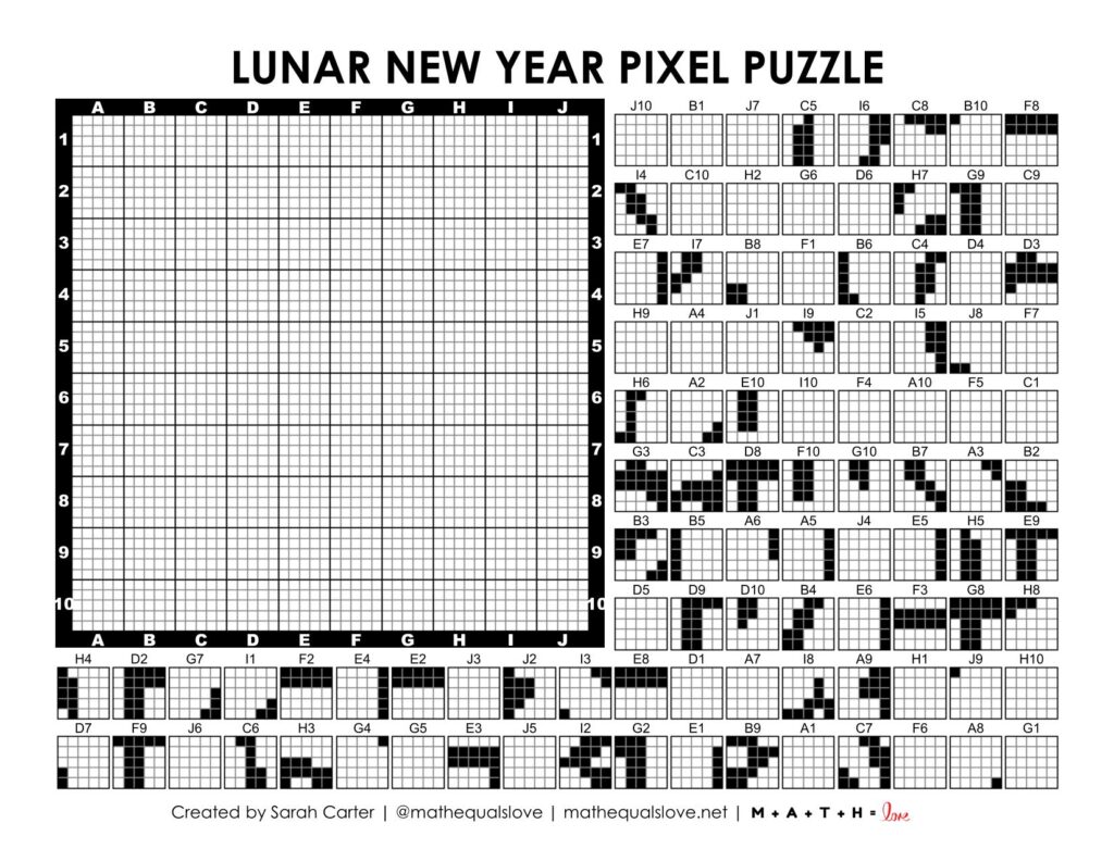 lunar new year pixel puzzle.