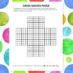 cross sudoku blank printable pdf.