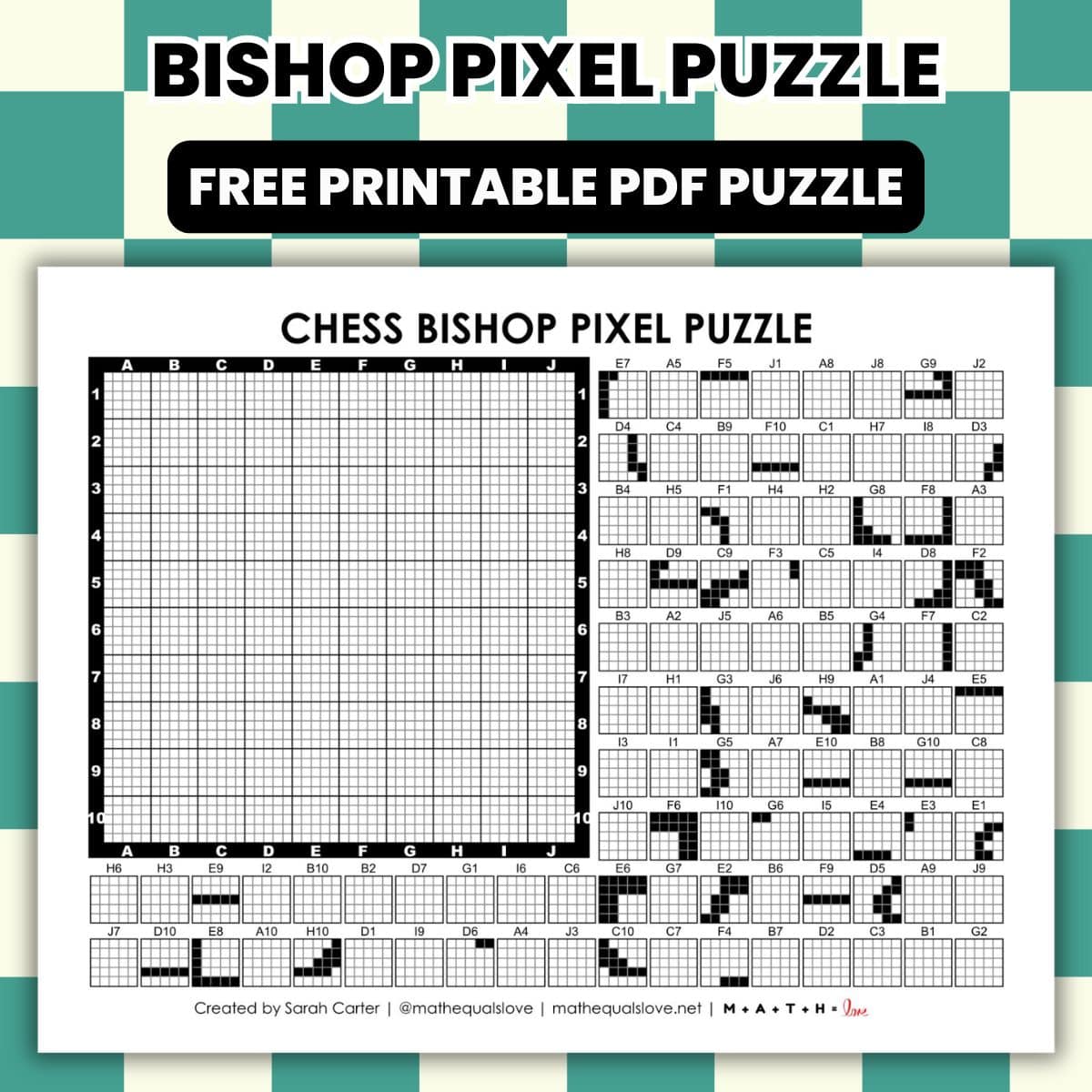 chess bishop pixel puzzle.
