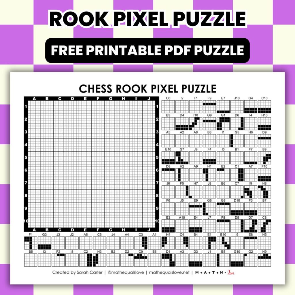 chess rook pixel puzzle.