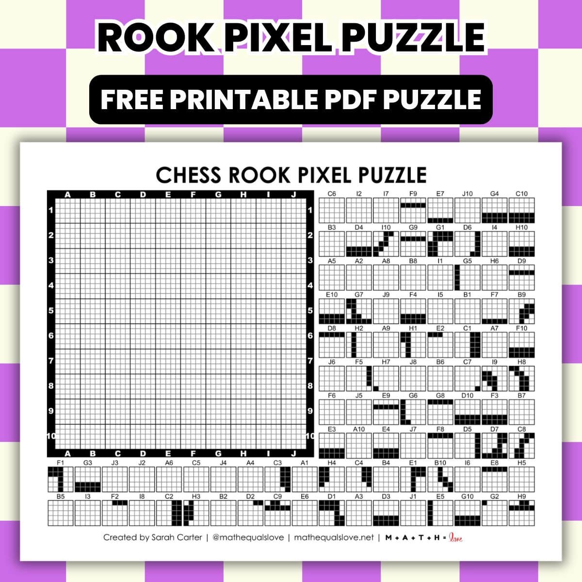 chess rook pixel puzzle.
