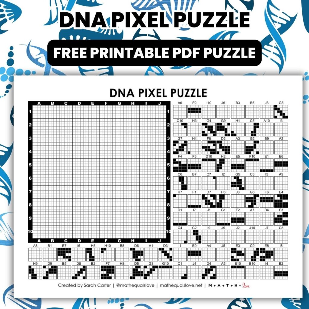 dna pixel puzzle worksheet.