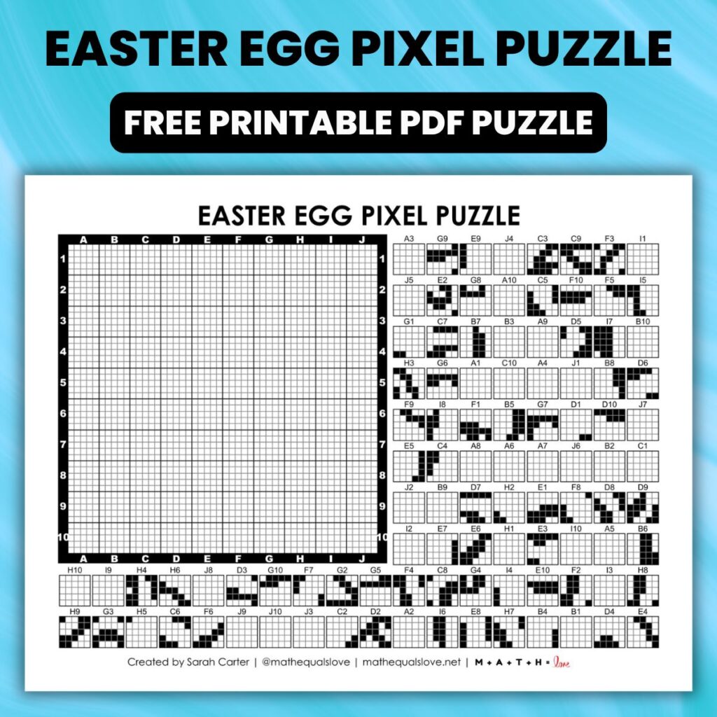 easter egg pixel puzzle.