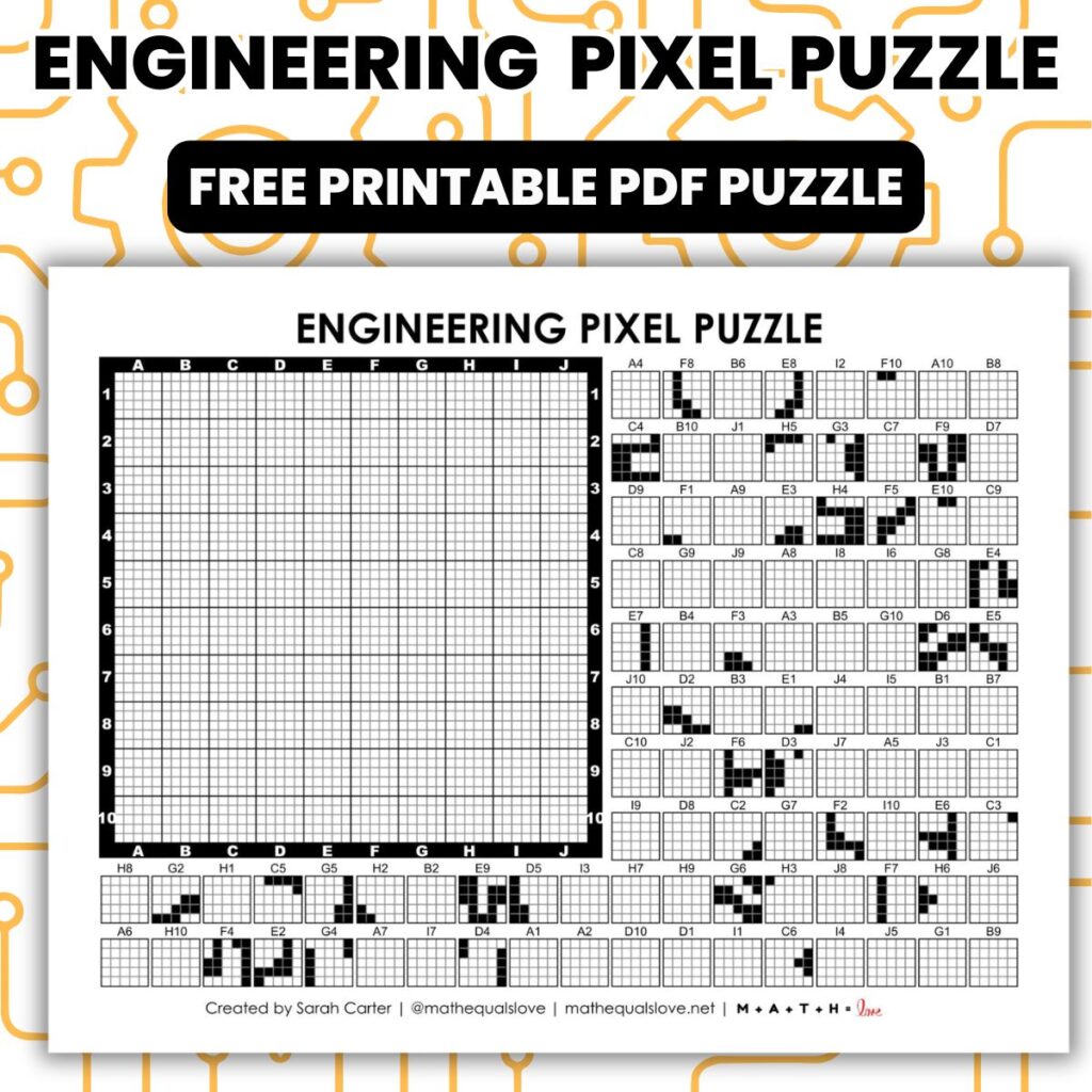 engineering pixel puzzle worksheet.