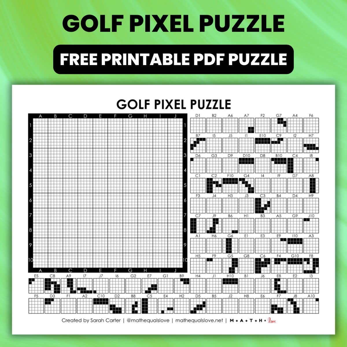 golf pixel puzzle.