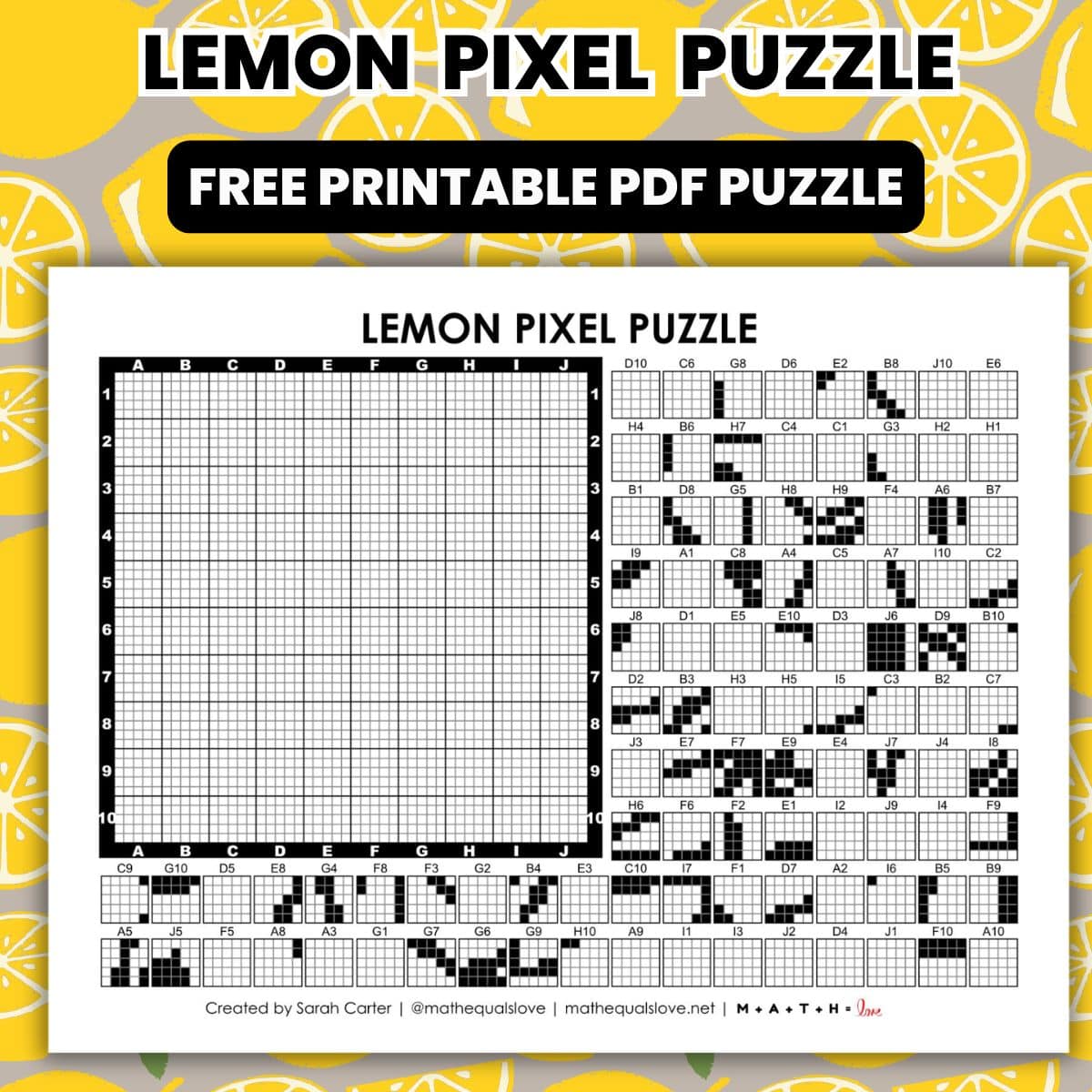 lemon pixel puzzle worksheet.
